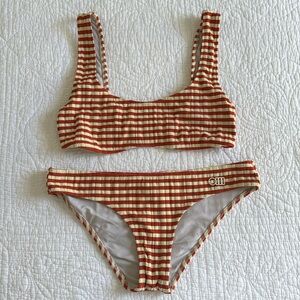 Solid & striped the Elle top/bottom in bronze rib